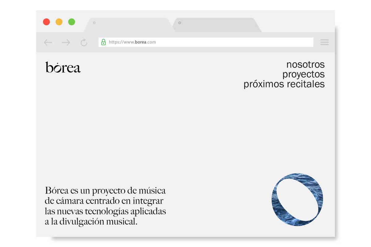 Simulación de la web de Bórea.