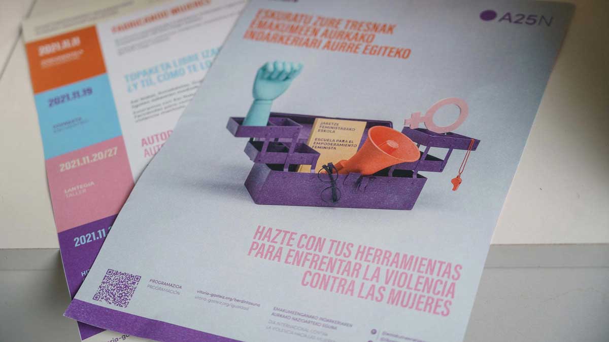 Programa para la campaña del 25N de Vitoria-Gasteiz.