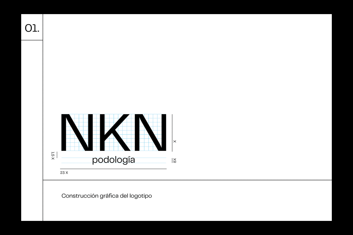 Muestra del manual corporativo de la identidad NKN.