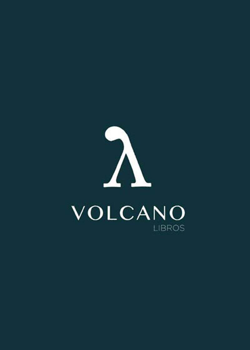 Imagotipo de la marca Volcano libros. 