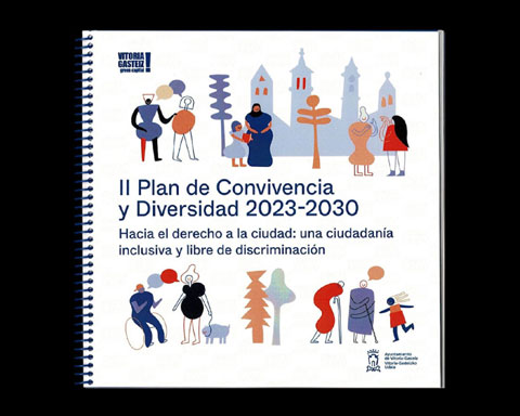 Imagen escaneada de la portada del II Plan de Convivencia y Diversidad de Vitoria-Gasteiz.